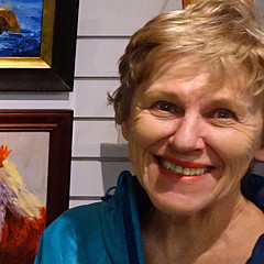 Carolyn Jarvis Paintings in Art on the Coast Art Festival in Jenner, CA on May 4th