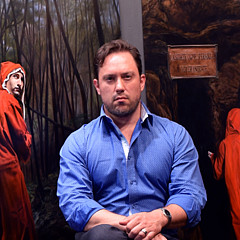 See a Behind the Scenes video I made of the painting of the Crucifixion 