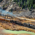 Denver and Rio Grande Western double header steam locomotives 473 and 493 at Deadwood Gulch