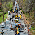 Paducah and Louisville Railway track maintenance team works at Richland Ky