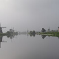 Morning Mist on Kinderdijk Windmills