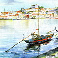 Rabelo Boat in Porto Painting