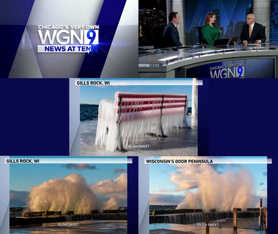 WGN News Chicago Features Elisa Sweet Winter Weather Photos