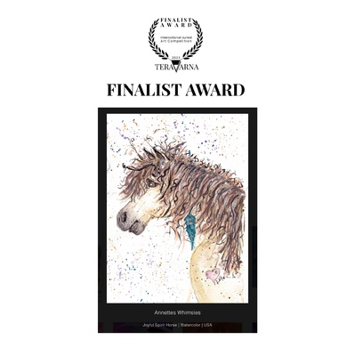 Joyful Spirit Horse Water Color Wins Finalist In International Contest