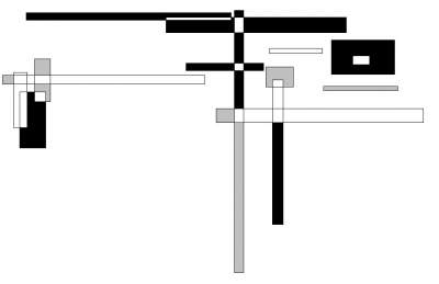 Computer aided black grey and white abstract painting Computer aided black grey and white abstract painting