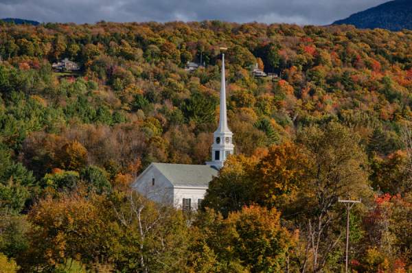 Fall foliage and small country churches