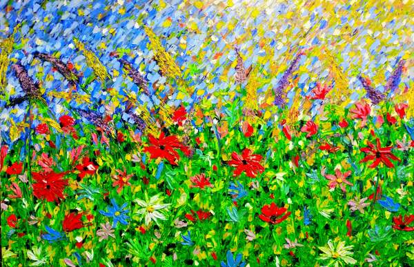 Landscapes with Flowers Paintings