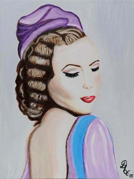 My best vintage style woman painting
