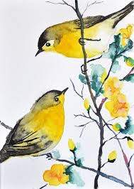Show us your paintings of birds 