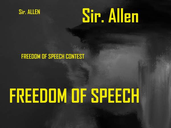Sir Allen Protest against ban of freedom of speech