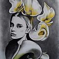 Celebrate Spring in Charcoal Pastel Pencil ONLY