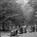 Cemetery in Rain or Fog