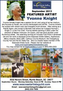 Seacoast Artists Guild Featured Artist of the Month Yvonne S Knight