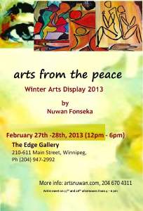 Arts from the peace Art Show Winnipeg  Nuwan Fonseka 