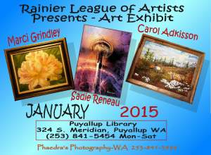 Three Artists Art Exhibit - Puyallup Wa Library