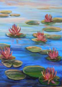 Painting Party - Monet Style Water Lilies 