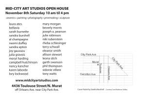 Mid City Artist Studios Open Studio Day