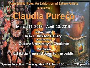 Visual Artist Claudia Pureco to be part of Arte Latino Now at Queens University