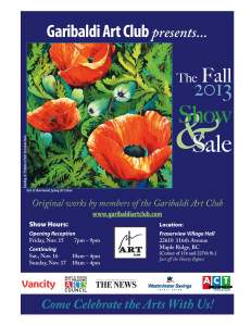 The Fall Garibaldi Art Show And Sale
