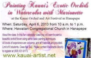 Painting Exotic Orchids In Watercolor With...