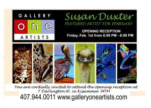 Gallery One February Art Show featuring Susan Duxter