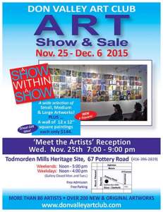 Don Valley Art Club November Art Show And Sale