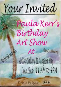 Paula Kerrs Birthday Art Show