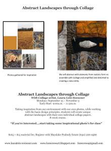 Abstract Landscapes With Collage Starts September...