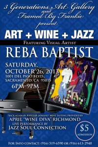 Art Wine And Jazz Featuring Visual Artist Reba