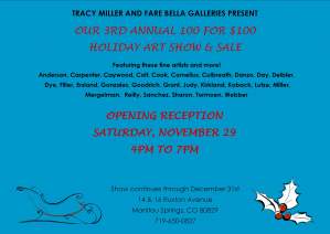 Tracy Miller Gallery 100 For 100 Holiday Art Show...