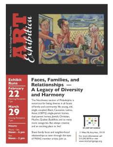 FacesFamilies and Relationships  a Legacy of Diversity and Harmony