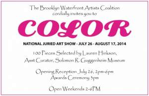 Color Art Show - Brooklyn Ny - Jul 26 - Aug 17