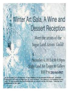 Winter Art Gala A Wine And Dessert Reception