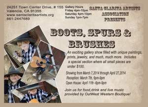 Scaa Boots Spurs And Brushes Artists Reception