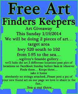 Free Art    Finders Keepers Art Giveaway