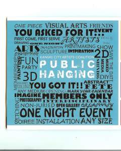 Kansas City Artist Coalition Members One Night Event Public Hanging