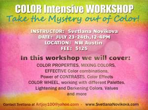 Color Intensive Workshop With Svetlana Novikova...