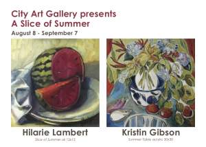 A Slice of Summer at City Art Gallery A Slice of Summer at City Art Gallery
