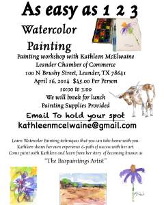 Watercolor Painting Workshop With Kathleen...