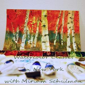 Art of Watercolor at the Scarsdale Adult School with watercolor artist Miriam Schulman