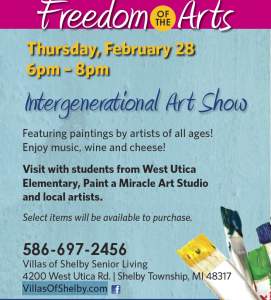 Freedom of the Arts Thursday Feb 28 2013  6PM 8PM Shelby Township Michigan 48317