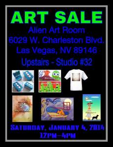 Art Sale  Saturday January 4th 2014  12pm To 4pm