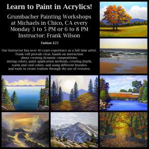 Frank Wilsons Acrylic Painting Workshops in Chico CA 