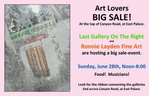 Art Lovers Sale at the Top of Canyon Road Santa Fe NM