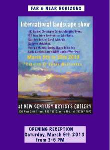 Art Opening NYC - NEW CENTURY ARTISTS Presents The World Tour of Contemporary Landscape Artists