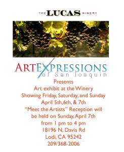 Art Expressions Of San Joaquin At Lucas Winery