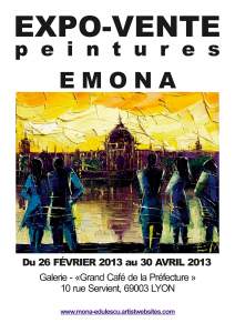 Personal Exhibition Paintings by EMONA in Lyon France Personal Exhibition Paintings by EMONA in Lyon France