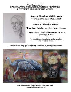 Tampa Oil Painter Susan Hanlon is Carrollwood Cultural Center