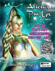 Alicia Hollinger Releases Sexy Sci-fi Fantasy Girlicious Pin-Up Art Book on Amazon