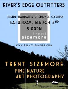 Trent Sizemore Photography at Rivers Edge Outfitters inside Harrahs Cherokee Casino